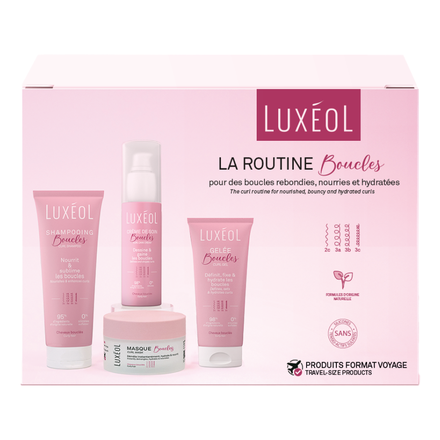 Crème Soin Luxéol Pour Cheveux Bouclés - Spécial Boucles - Flacon 250 Ml (Sans Bouchon)